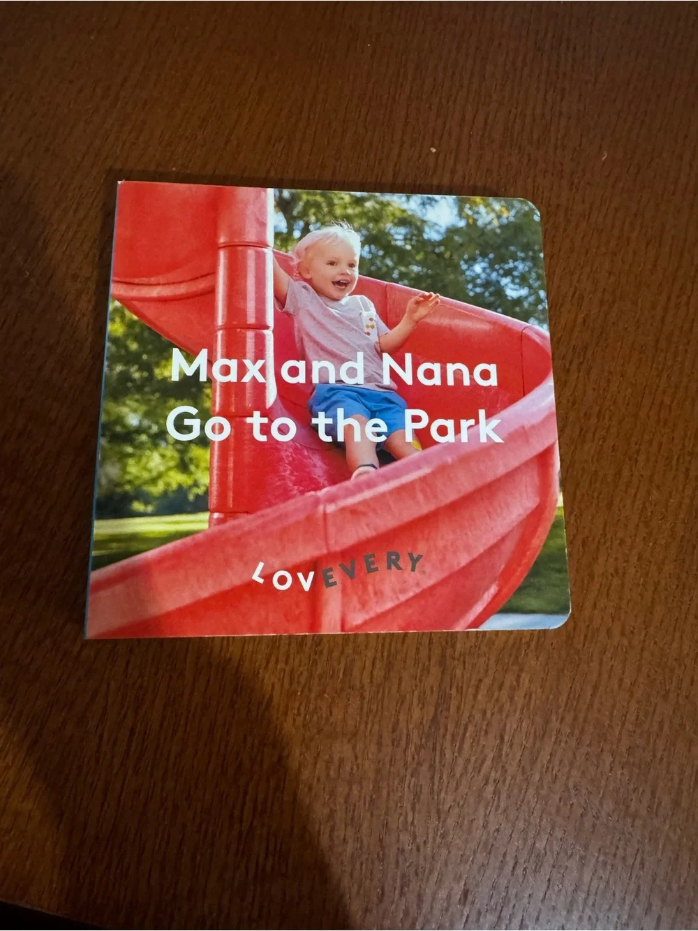 Lovevery Max and Nana Go to the Park Board Book - Red